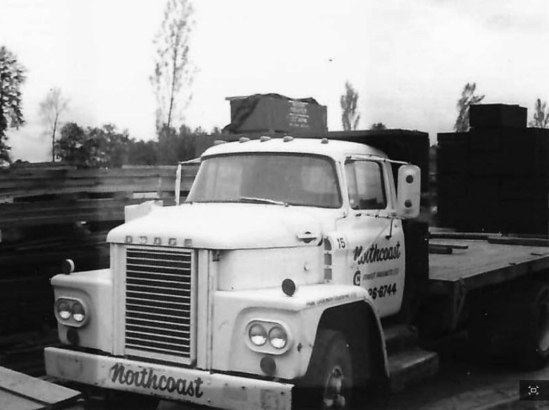 Early days - Ludeman owner-operated trucks hauling for Northcoast Forestry 