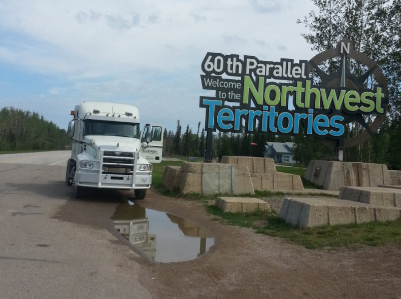 Where we go: Ludeman Truck at Northwest Territories Border 